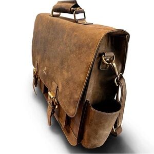 Brown Leather Men's Messenger Bag